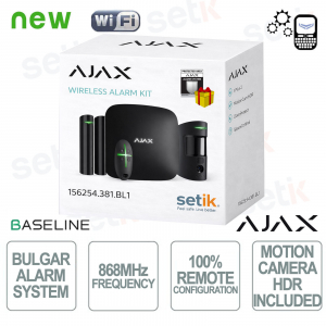 Kit de demarrage Ajax Cam HDR sans fil GPRS/Ethernet 2SIM 2G HDR Version noire