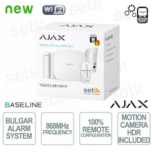 Kit de demarrage Ajax Cam HDR sans fil GPRS/Ethernet 2 SIM 2G HDR Version blanche