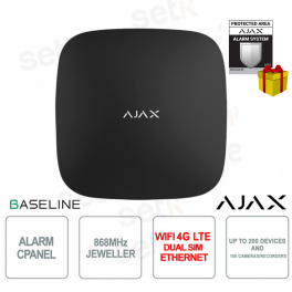 Ajax Hub 2 Plus Jeweller Nero – Centrale Antifurto Smart con Foto-Verifica e Doppia SIM
