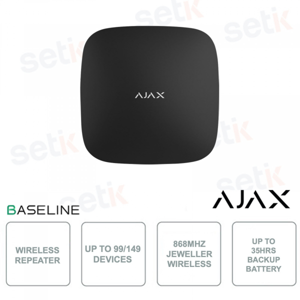 Ajax ReX Jeweler Black: Professional Long-Range Range Extender