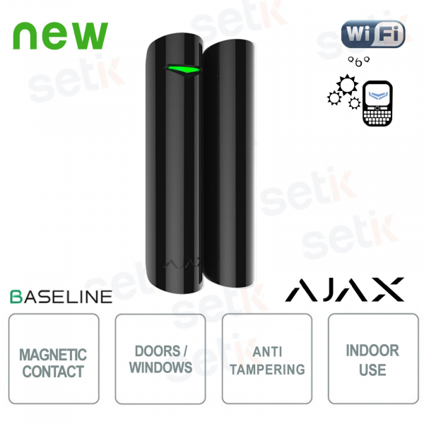DoorProtect Jeweller Black: High-Security Wireless Door and Window Sensor