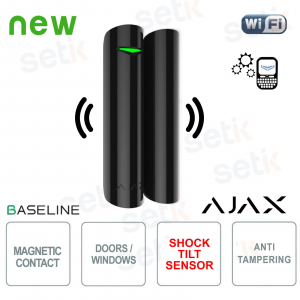 Ajax DoorProtect Plus Jeweler Black: Advanced Wireless Sensor for Opening, Shock and Tilt