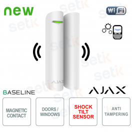 Ajax DoorProtect Plus Jeweller White: Advanced Wireless Sensor for Opening, Shock and Tilt