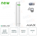 Ajax GlassProtect Jeweller Bianco: Sensore Rottura Vetri Wireless ad Alta Precisione