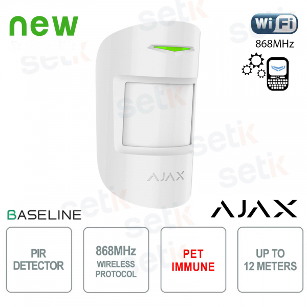 Ajax MotionProtect Jeweler White – Indoor Wireless PIR Sensor
