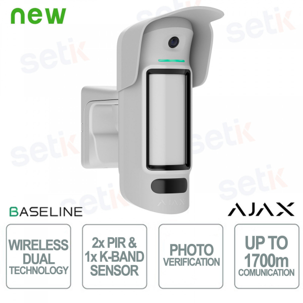 Ajax CurtainCam Outdoor HighMount PhOD Jeweler: Dual-Tech Curtain Sensor with HDR Photo Verification for Perimeter Security