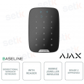 Ajax KeyPad Plus Jeweller Nero: Tastiera Wireless Touch con Autenticazione Contactless e Sicurezza Avanzata