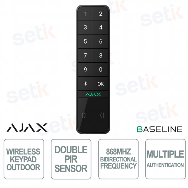 Ajax KeyPad Outdoor Black: Wireless Keyboard - Safe and Smart Control