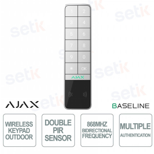 copy of Kabellose Touchscreen-Tastatur – Authentifizierung mit Smartphone, Pass, Tag oder Codes – Schwarz