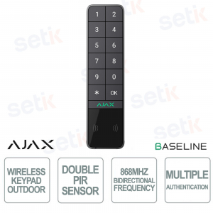 Ajax KeyPad Outdoor Grafite: Tastiera Wireless - Controllo Sicuro e Intelligente