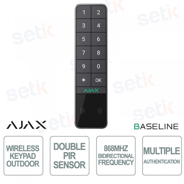 Ajax KeyPad Outdoor Graphite Wireless Keyboard: Safe and Smart Control