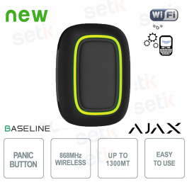 Bouton Ajax Jeweller Noir : Bouton sans fil intelligent avec alarmes et automatisation