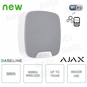 Ajax HomeSiren Jeweller White: Powerful and Reliable Indoor Wireless Siren for Advanced Security Systems