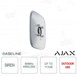 Ajax StreetSiren DoubleDeck Jeweller Nera Sirena Wireless da Esterno e Interno con Allarme 113 dB e Protezione Anti-Sabotaggio