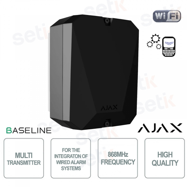 Ajax MultiTransmitter Jeweller Black Module for Third-Party Wired Sensors