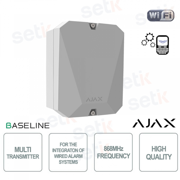 Ajax MultiTransmitter Jeweller White Module for Third-Party Wired Sensors