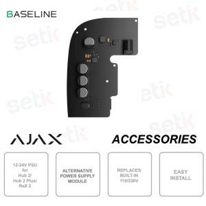 Ajax 12–24V PSU Alimentatore a Bassa Tensione per Hub e ReX con Alimentazione da Batteria