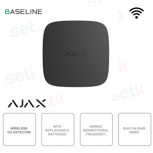 Ajax FireProtect 2 RB Black – Wireless Jeweler CO Carbon Monoxide Detector