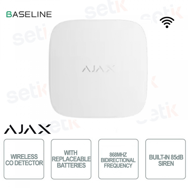 Détecteur de monoxyde de carbone sans fil Ajax FireProtect 2 RB Banco – Bijoutier
