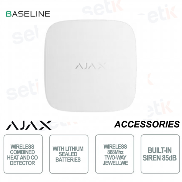 Ajax FireProtect 2 SB White – Jeweler Heat and Carbon Monoxide Detector