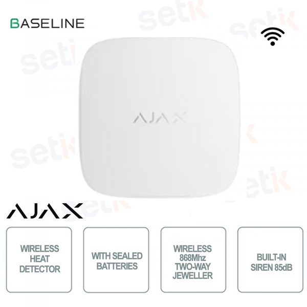 Ajax FireProtect 2 SB White – Wireless Fire Detector with Jeweler Heat Sensor