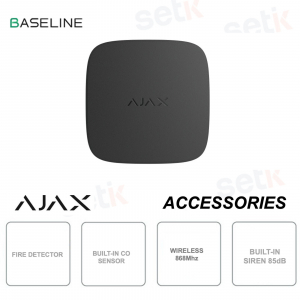 Ajax FireProtect 2 SB Nero – Rilevatore Monossido di Carbonio CO Wireless Jeweller
