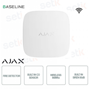 Ajax FireProtect 2 SB White – Wireless Jeweler CO Carbon Monoxide Detector