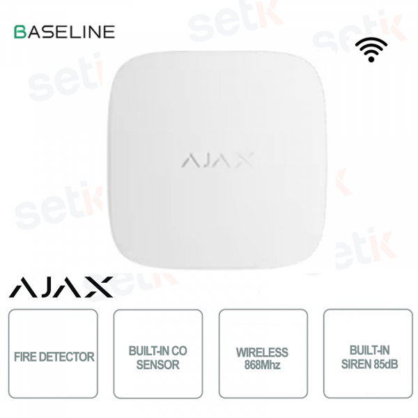 Ajax FireProtect 2 SB White – Wireless Jeweler CO Carbon Monoxide Detector