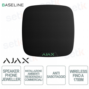 Ajax SpeakerPhone Jeweller Black – Wireless Voice Module for Alarm Verification
