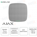 Ajax SpeakerPhone Jeweller Blanc – Module vocal sans fil pour la vérification d'alarme