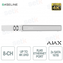 Enregistreur vidéo réseau (NVR) Ajax H2DAC 8 canaux noir avec intelligence artificielle intégrée et prise en charge 4K - Ajax