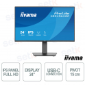 Moniteur iiyama ProLite XB2496HSC-B1 24" IPS Full HD 144 Hz USB-C 65 W, pied ergonomique réglable, sans scintillement, HDMI