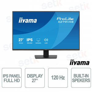Moniteur iiyama ProLite XB2496HSC-B1 24" IPS Full HD 144 Hz USB-C 65 W, pied ergonomique réglable, sans scintillement, HDMI