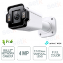 Telecamera IP ANPR 4MP VIGI InSight LPR345Z con ottica motorizzata 2.7–13.5mm 5x, LPR targhe, WDR 120dB, PoE, IP67 IK10