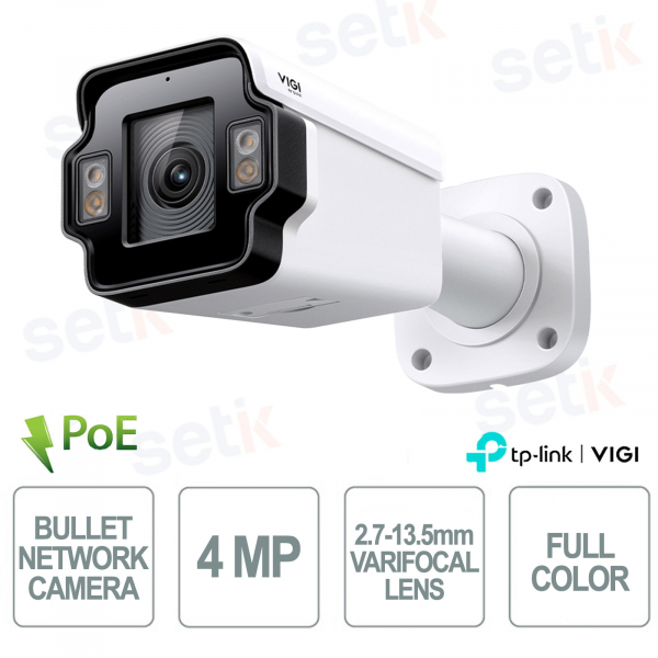 Telecamera IP ANPR 4MP VIGI InSight LPR345Z con ottica motorizzata 2.7–13.5mm 5x, LPR targhe, WDR 120dB, PoE, IP67 IK10