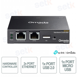 Contrôleur matériel TP-Link Omada OC220 SDN pour 100 points d'accès, 20 commutateurs, 10 passerelles, PoE, 2 ports Gigabit