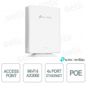 Point d'accès Wi-Fi 6 Omada EAP650-Desktop AX3000, double bande 3 Gbit/s, 4 ports Gigabit, PoE, VoIP FXS, roaming Mesh Cloud SDN