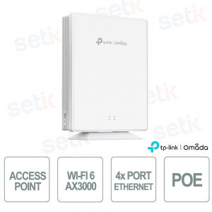Point d'accès Wi-Fi 6 Omada EAP650-Desktop AX3000, double bande 3 Gbit/s, 4 ports Gigabit, PoE, VoIP FXS, roaming Mesh Cloud SDN