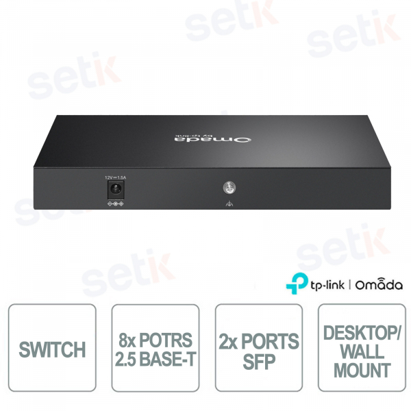 ES210X-M2 8-Port 2.5G Multi-Gigabit Switch with 2 10G SFP+ Slots, SDN Cloud Management and VLAN - Omada