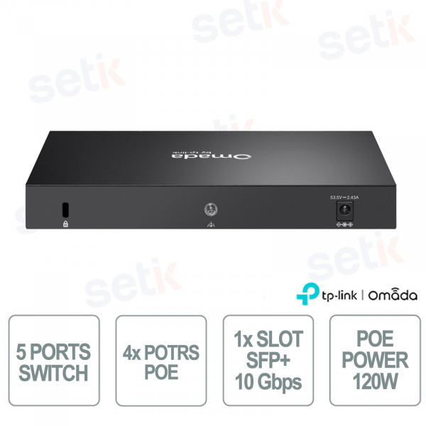 ES206XPP-M2 2.5G Switch with 4 x 90W PoE++, 1 x 10G SFP+, SDN Cloud Management for Multi-Gigabit Enterprise Networks - Omada