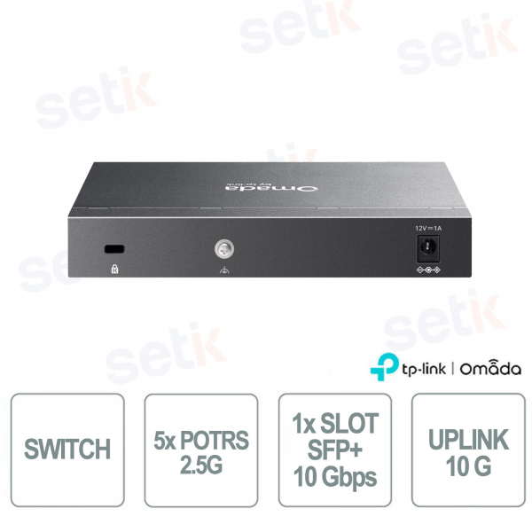 ES206X-M2 Switch Multi-Gigabit 2.5G con 5 Porte RJ45, 1 SFP+ 10G e Gestione Cloud SDN - Omada