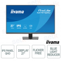 X2797QSU-B1 27" QHD IPS 75Hz, 4 Port USB Hub, HDMI DisplayPort, Eye Comfort TÜV, Flicker Free, integrated speakers - iiyama