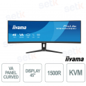 XCB4594DQSU-B1 45" Dual QHD 5120x1440 Curvo 1500R, 165Hz, USB-C e KVM, UltraWide 32:9 - iiyama