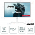 GB2771HSU-W1 27" Full HD IPS 165Hz, 0.4ms MPRT, FreeSync Premium with USB Hub and White Design - iiyama