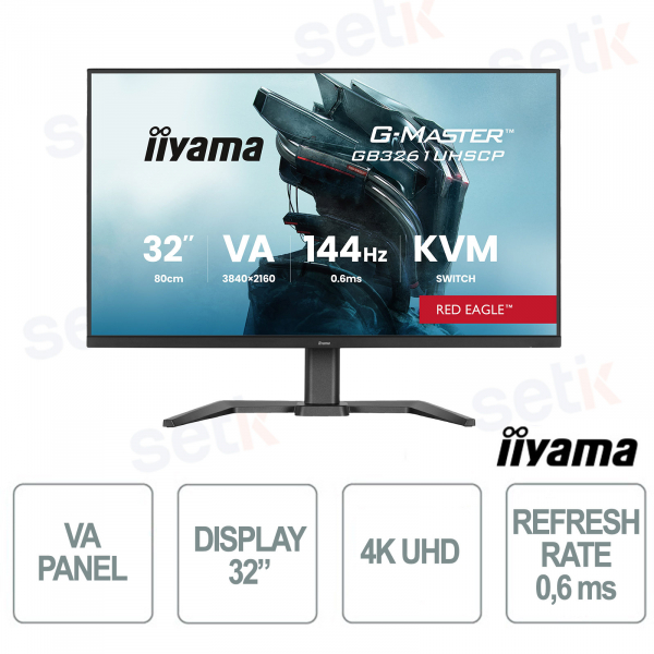 GB3261UHSCP-B1 32" 4K VA 144 Hz, MPRT 0,6 ms, HDR10 - iiyama