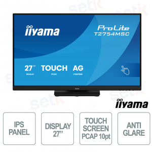 T2754MSC-B2AG 27" Full HD IPS PCAP 10 Touch IP65 HDMI DisplayPort USB Speakers Edge-to-Edge - iiyama