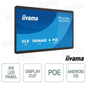 Écran TW2223AS-B3P 21,5" Full HD IPS Android PoE NFC RFID Wi-Fi LAN VESA pour affichage dynamique et commerce de détail - iiyama
