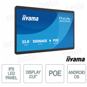 Écran TW2223AS-B3P 21,5" Full HD IPS Android PoE NFC RFID Wi-Fi LAN VESA pour affichage dynamique et commerce de détail - iiyama
