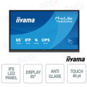 TN6505A-B1AG 65" 4K UHD Touch, OS-Free, 40 Touch Points, IPS 500 cd/m², Plug & Play per Meeting e Formazione - iiyama