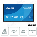TE9813A-B2AG 98" 4K UHD, Google EDLA, Android 14, 40-point Touch, WiFi-6E for School and Business - iiyama